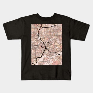 Rochester Map Pattern in Soft Pink Pastels Kids T-Shirt